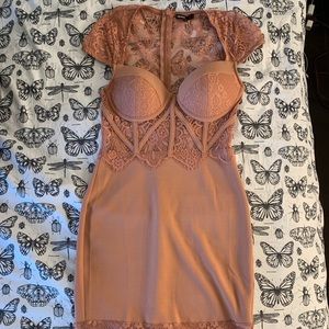 Lace blush dress